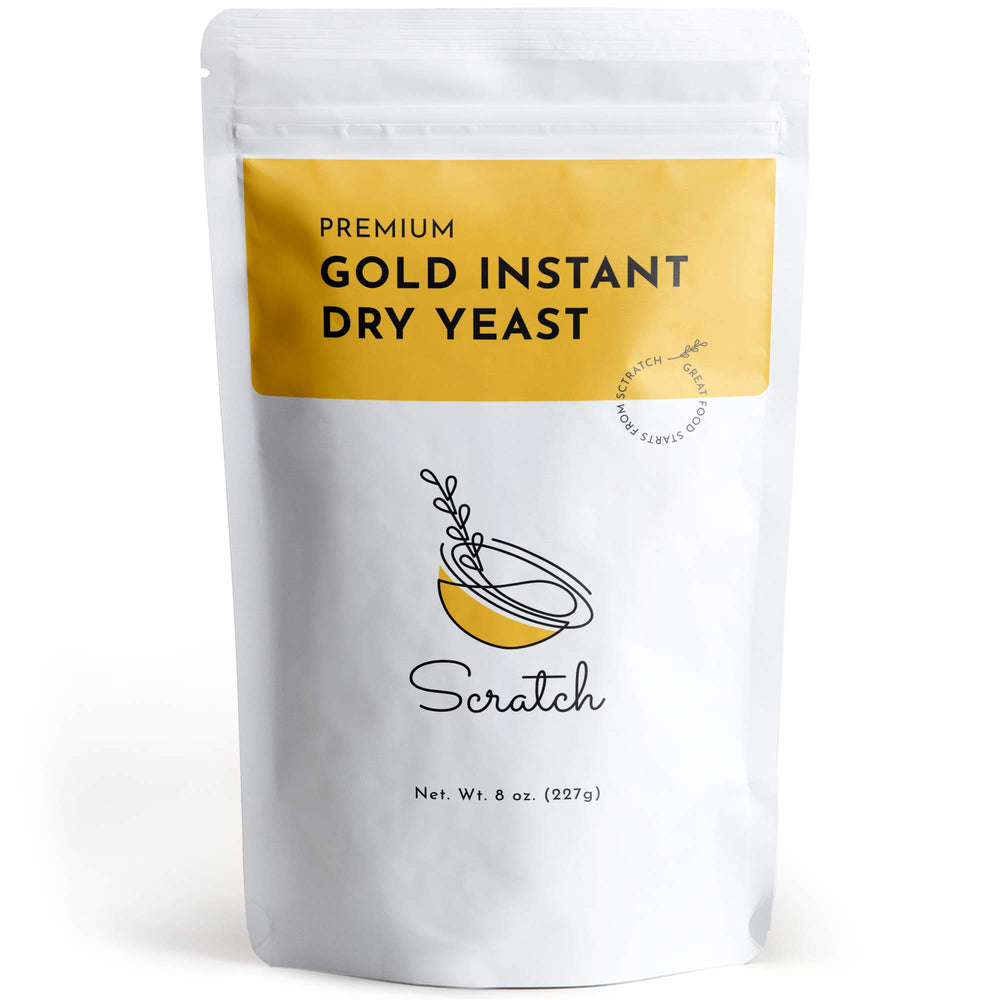 Scratch Gold Instant Dry Yeast 8oz package ready for fast rise in dry mix