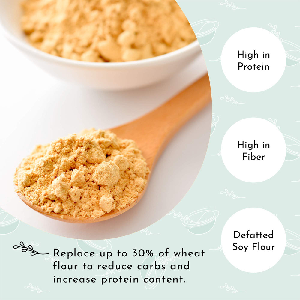 Scratch Premium Defatted Soybean Flour is low-fat-protein for versatile baking