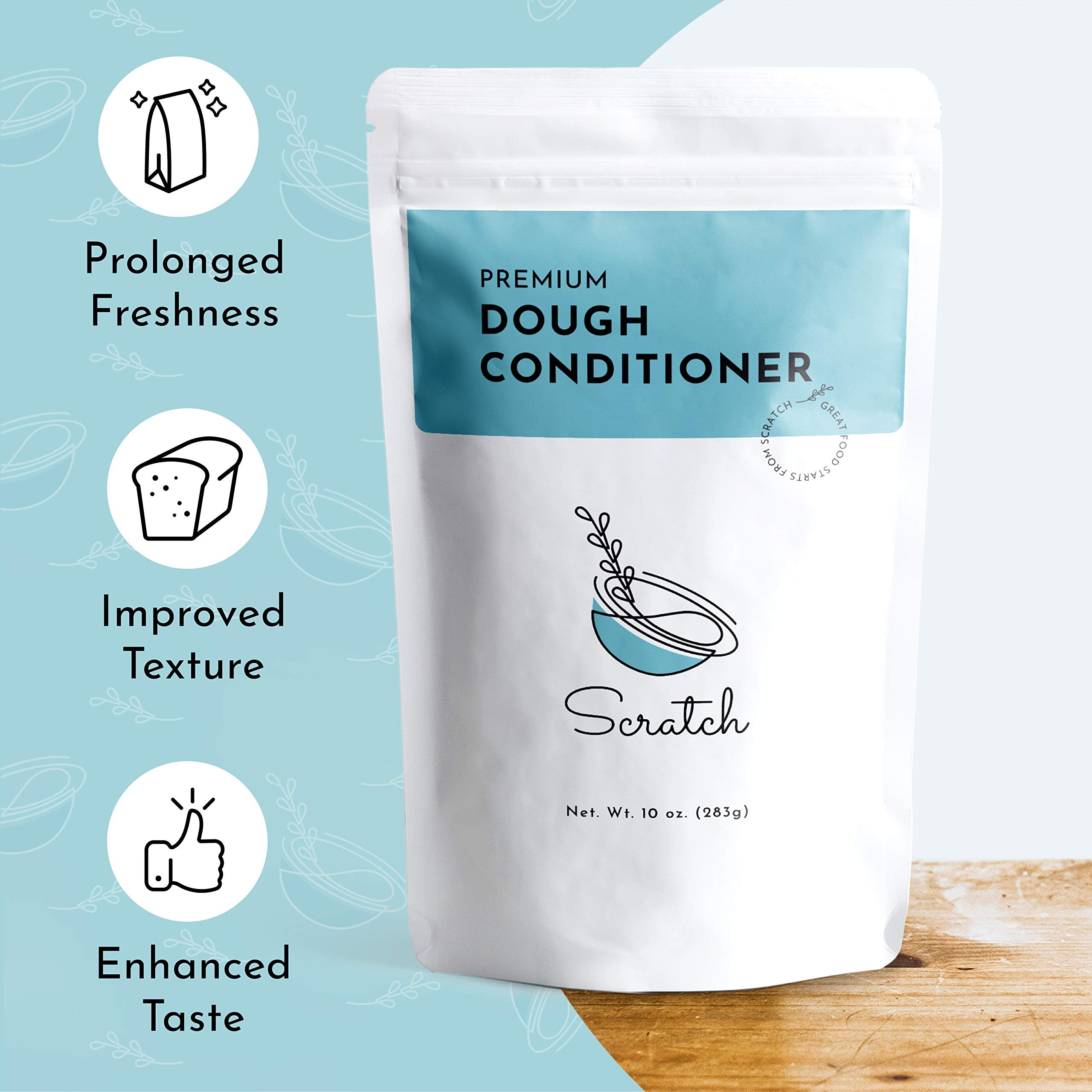 Scratch Premium Dough Conditioner - professional-baker focus enables bakery-like results in home baking.