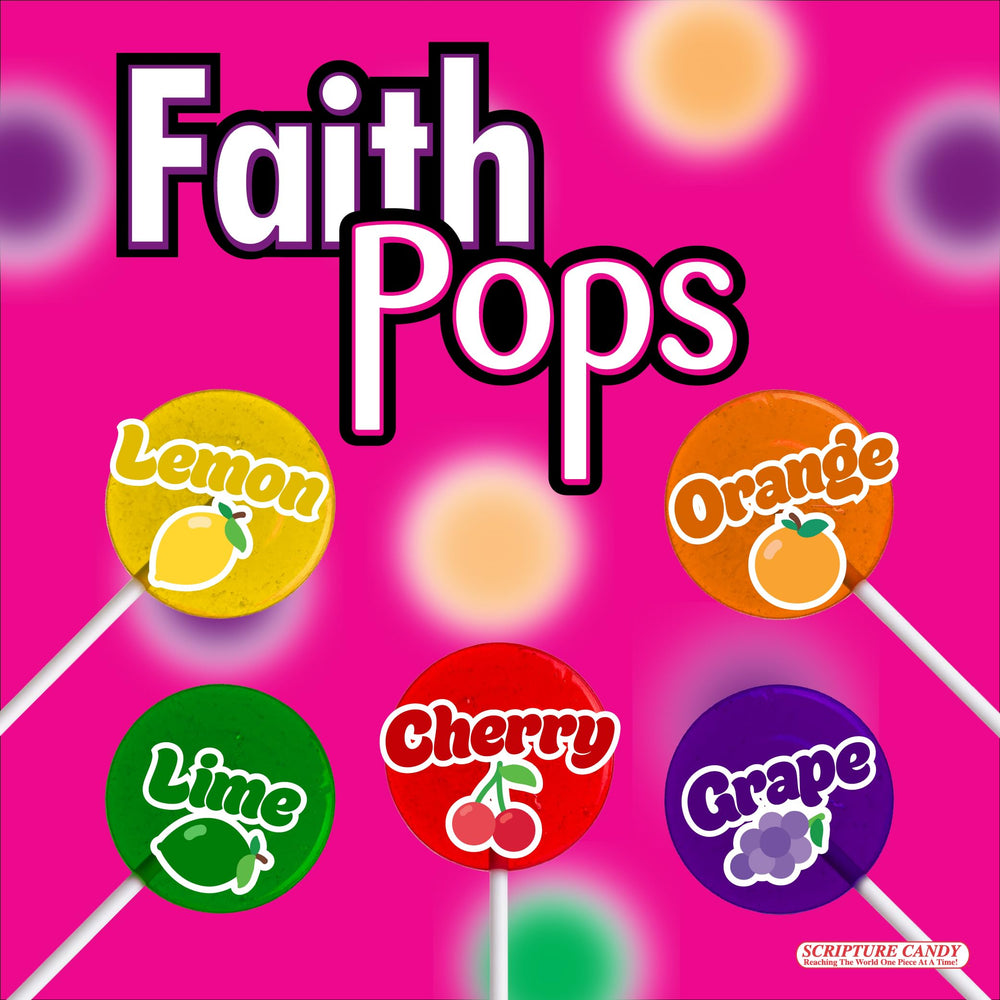 Scripture Candy Faith Pops individually wrapped closeup for easy sharing