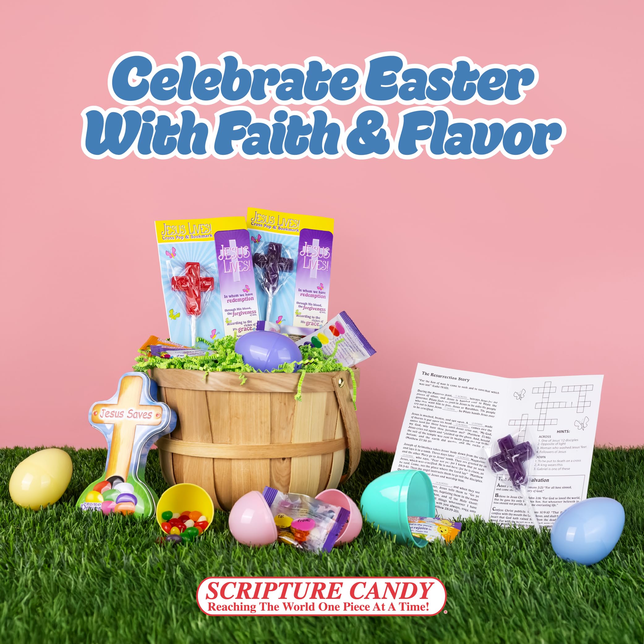SCRIPTURE CANDY 5.5 oz bag shown, easy to share at gatherings.