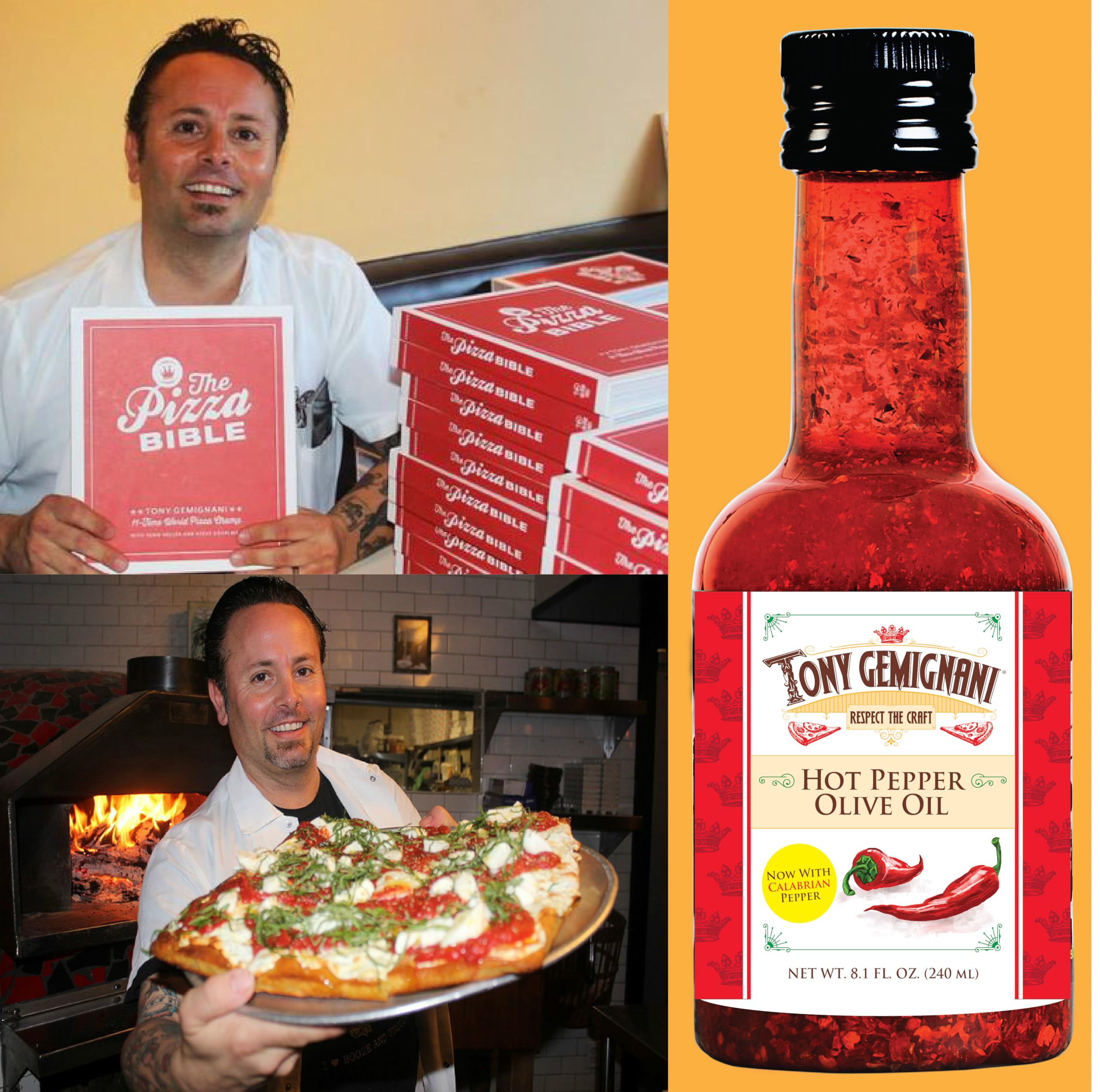 Bread served with a peppery finish from Tony Gemignani olive oil.