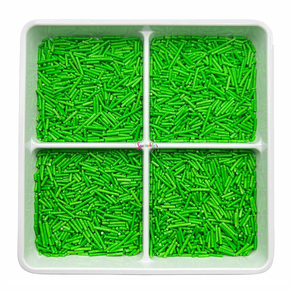 SE SI&MOOS Grass Green Jimmies gluten-free and nut-free sprinkles