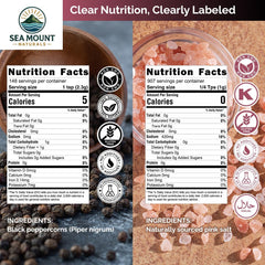 Sea Mount Naturals Himalayan pink salt coarse grains finish dishes with clean saltiness