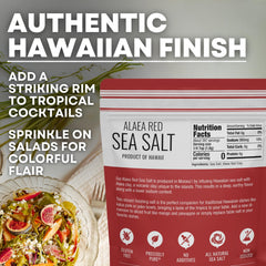 Sea Salt Superstore Alaea Red Salt closeup reveals coarse crystals and earthy texture