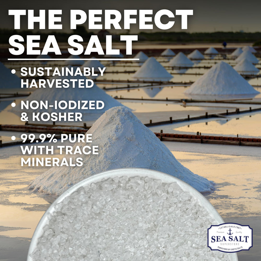 Sea Salt Superstore Baja sea salt crystals with bright natural flavor