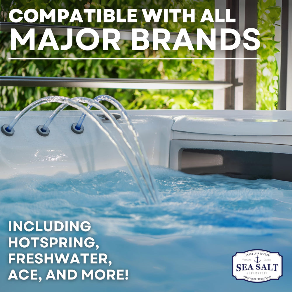 Sea Salt Superstore compatible with Ace, Hot Spring, Jacuzzi, and Caldera systems.