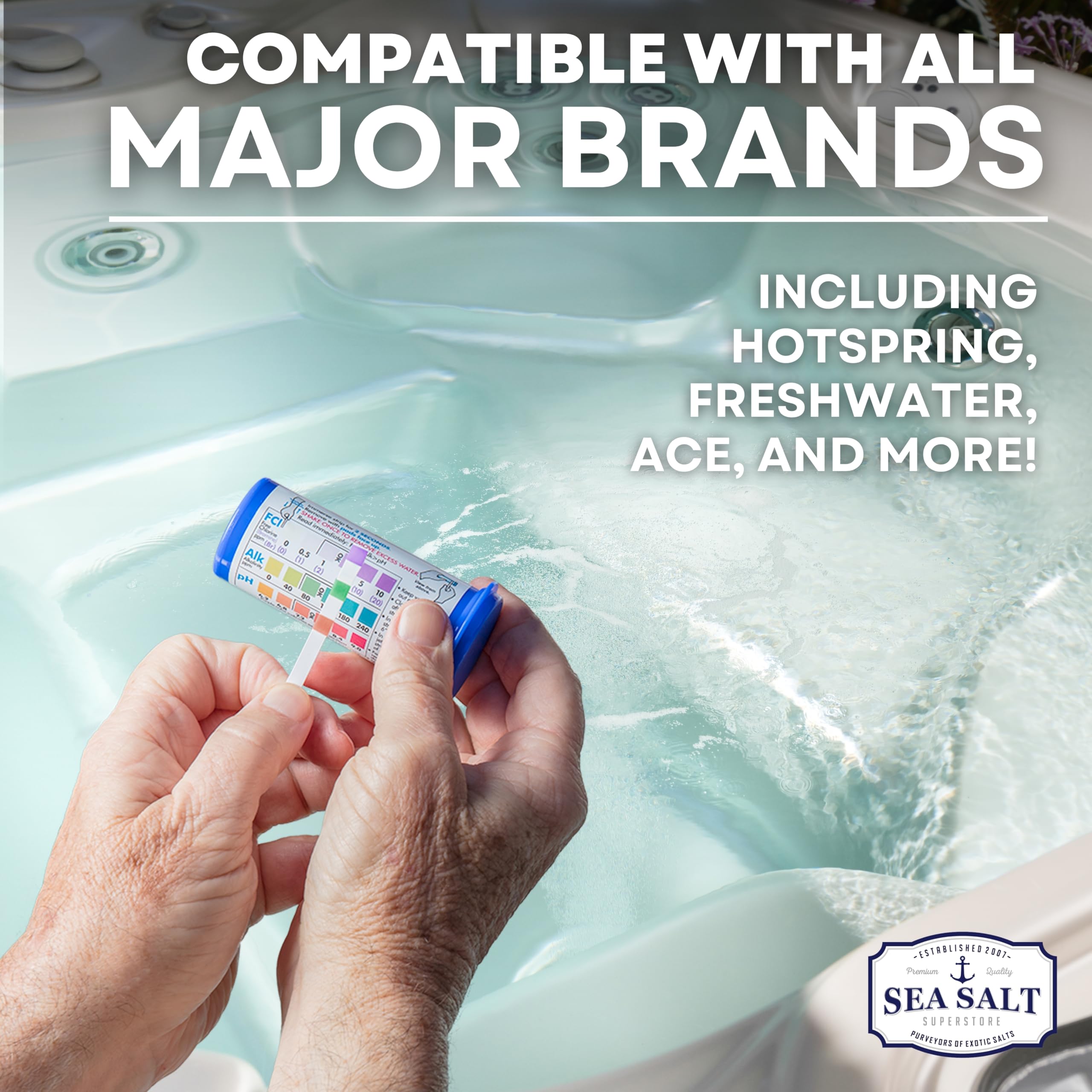 Sea Salt Superstore fast-dissolving formula dissolves quickly in water.