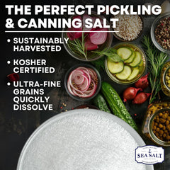 Sea Salt Superstore fine-grain flaky texture dissolves quickly for even brining.