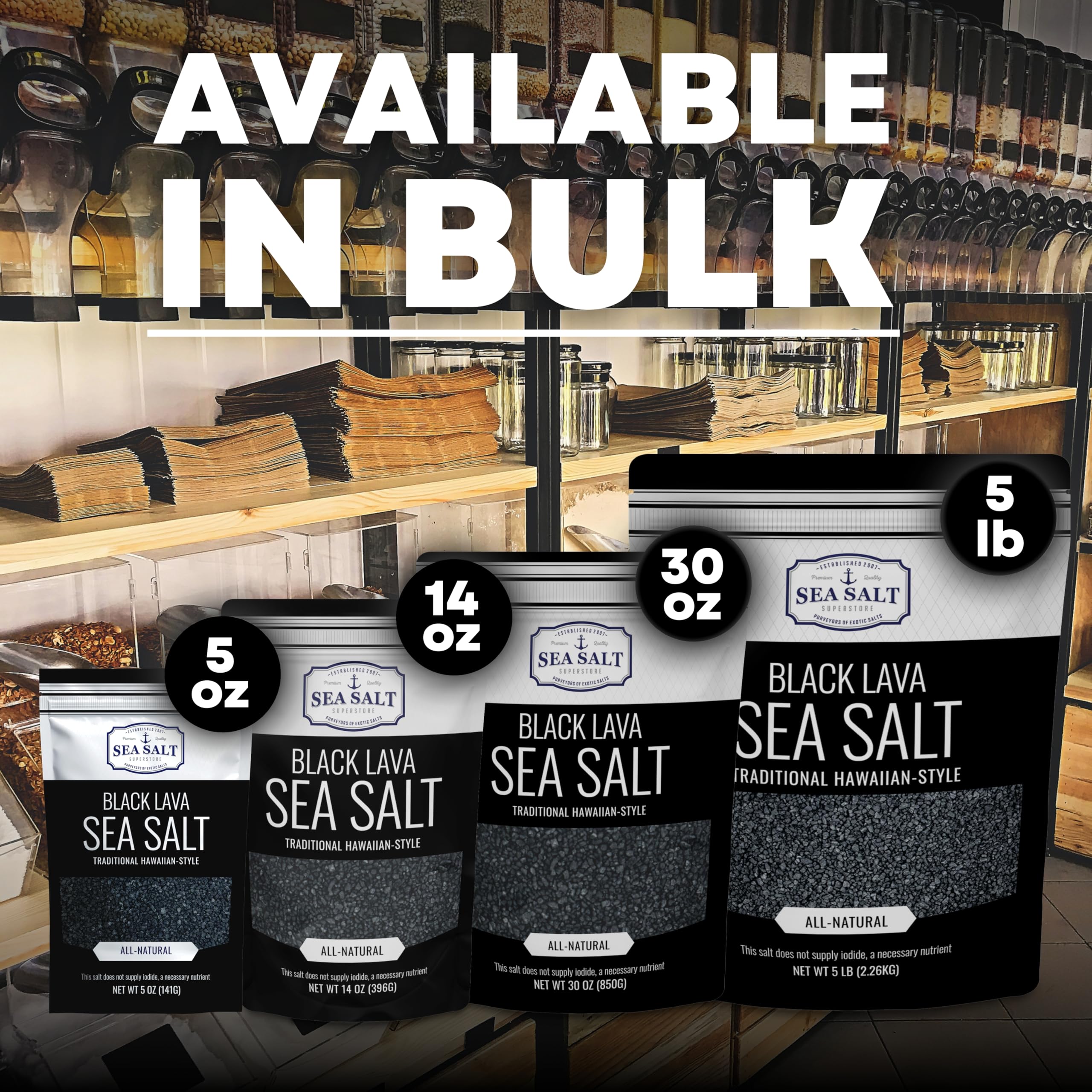 Sea Salt Superstore grilled meat with black salt showcases bold, smoky seasoning.