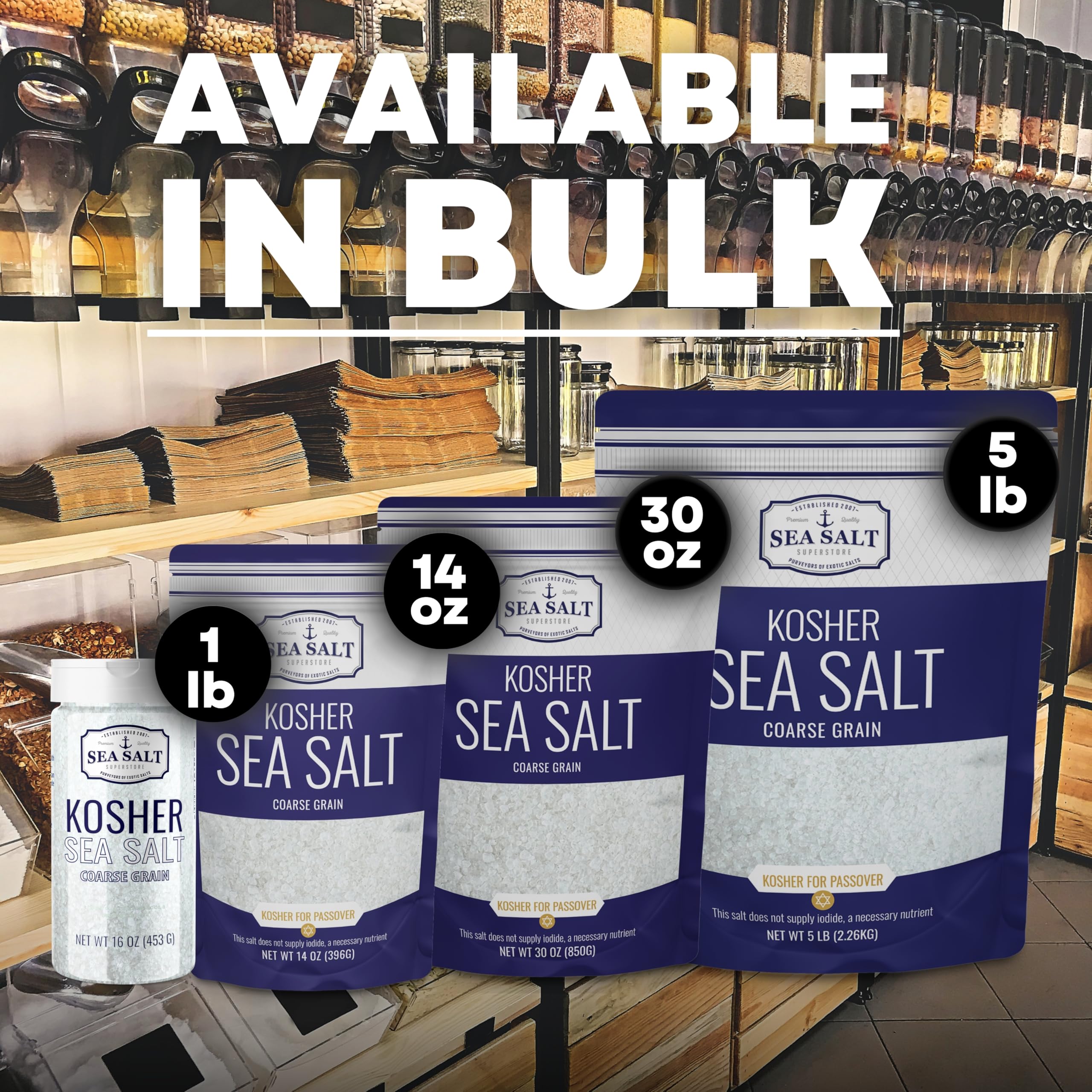 Sea Salt Superstore kosher Passover salt image for traditional dietary needs with pure taste.