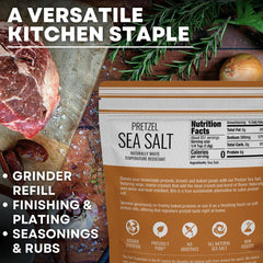 Sea Salt Superstore natural white sea salt pile with pristine crystals