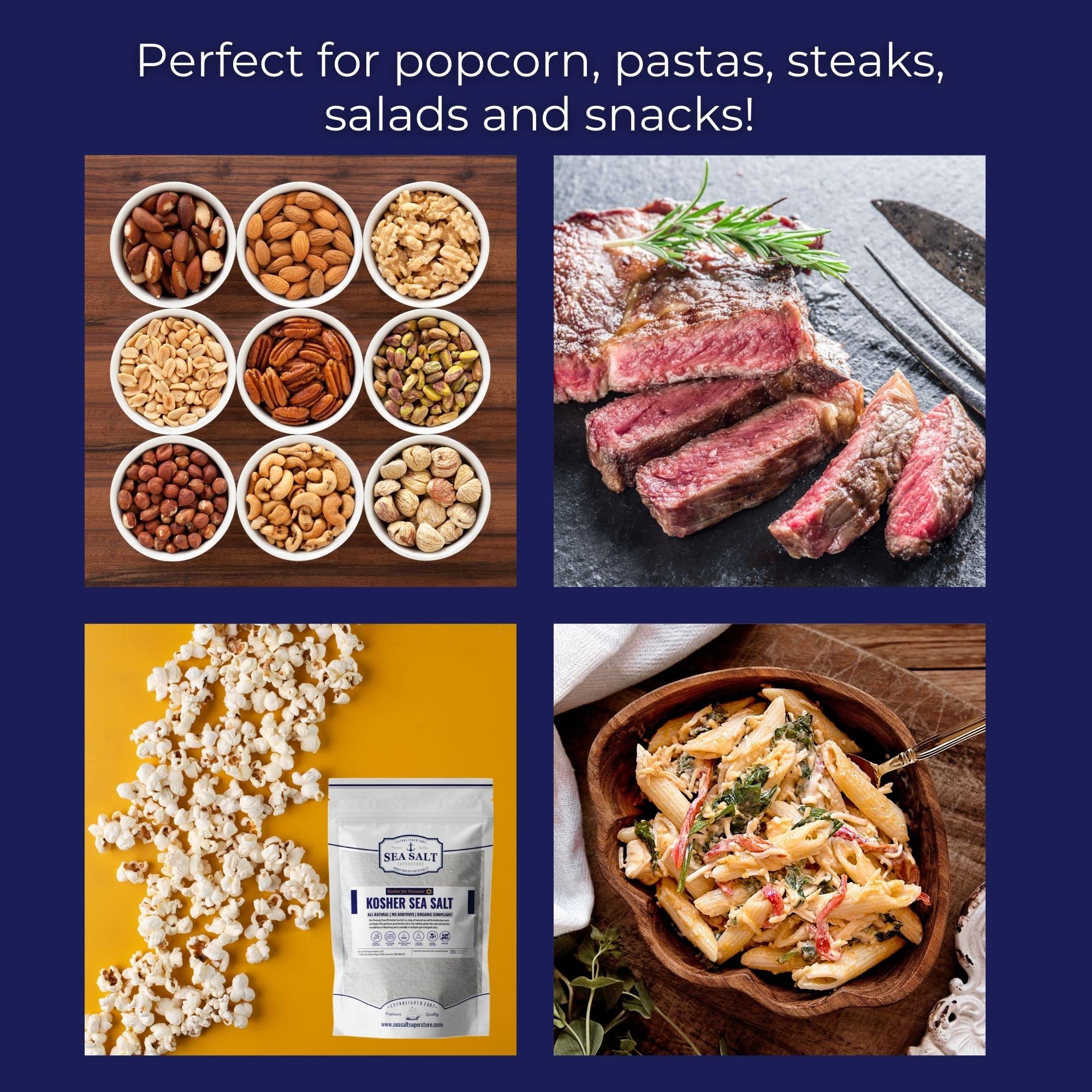 Sea Salt Superstore Passover-friendly kosher salt emphasizes traditional flavor