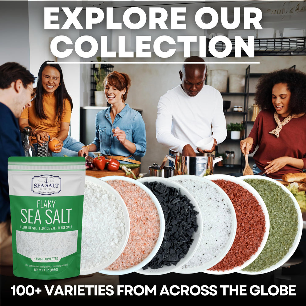 Sea Salt Superstore resealable pack preserves freshness for long-term seasoning.