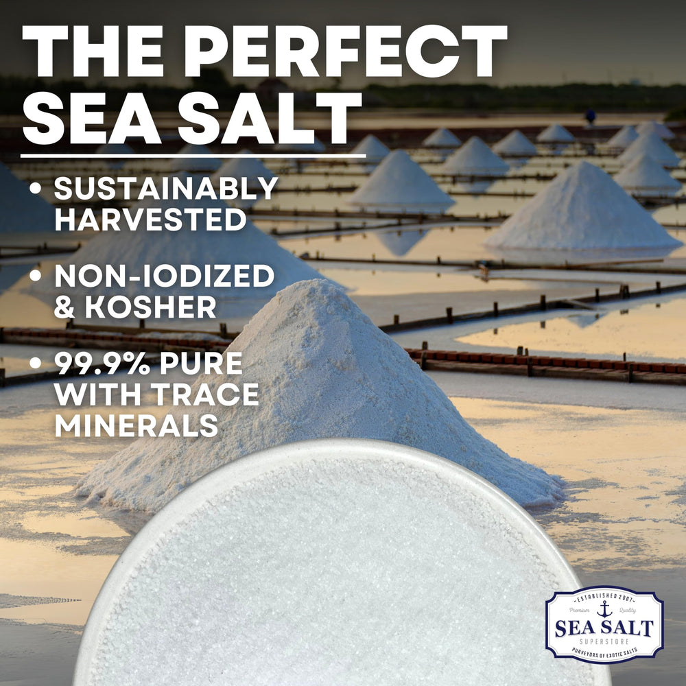 Sea Salt Superstore table salt shaker ready for everyday seasoning.