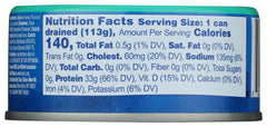 Sea Tales label close-up shows no added salt and Non-GMO certification.