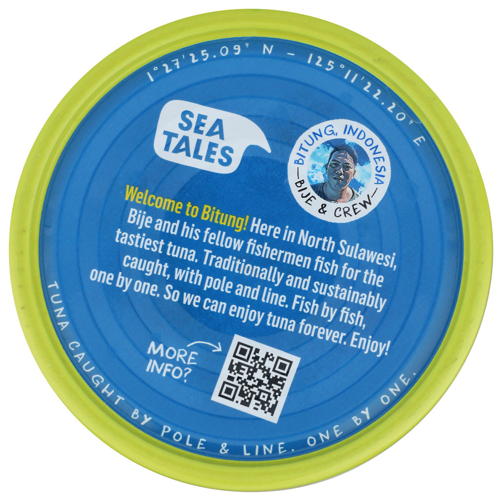 Sea Tales label closeup, brand story and trusted seafood quality
