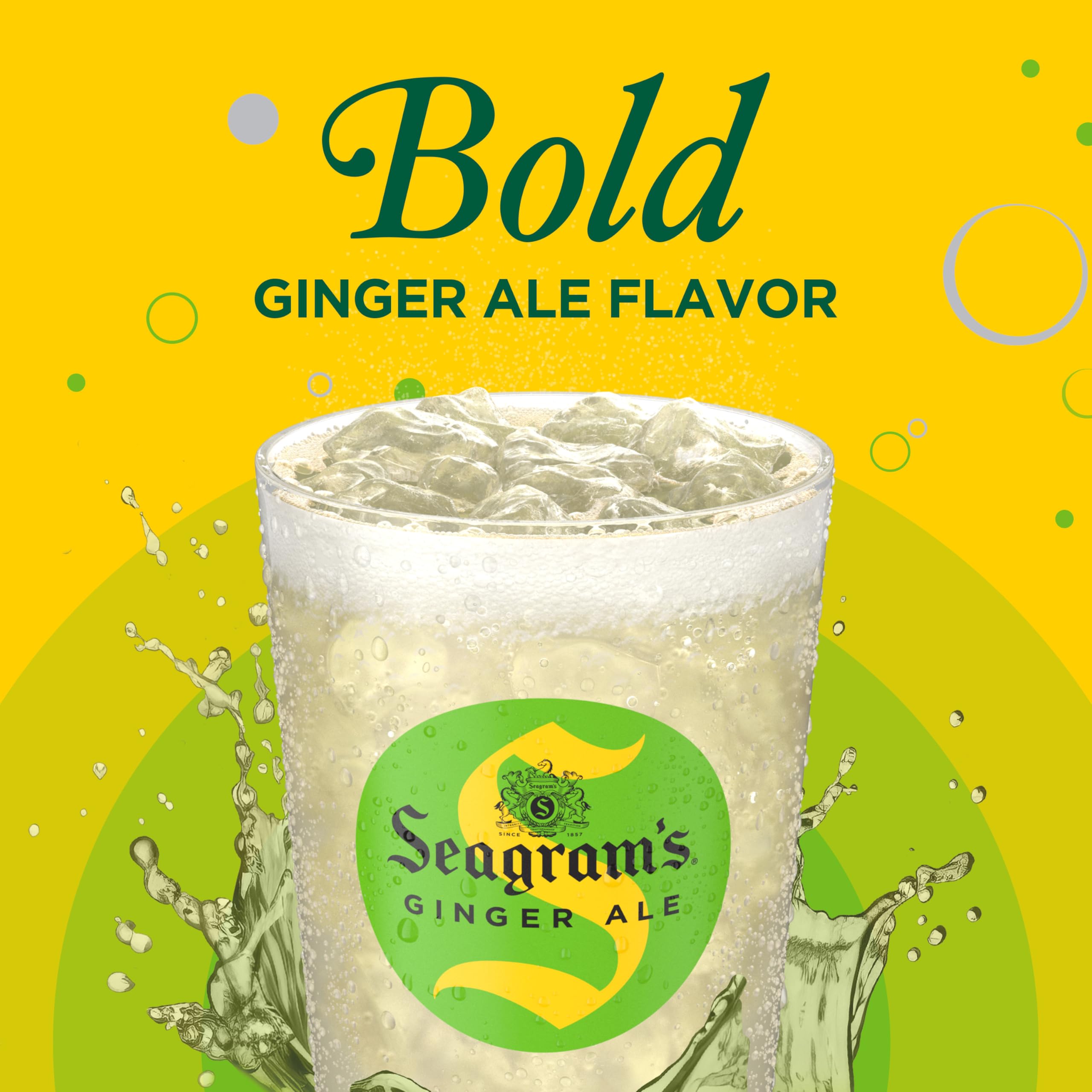 Seagram's Ginger Ale pour into glass—easy mixer prep