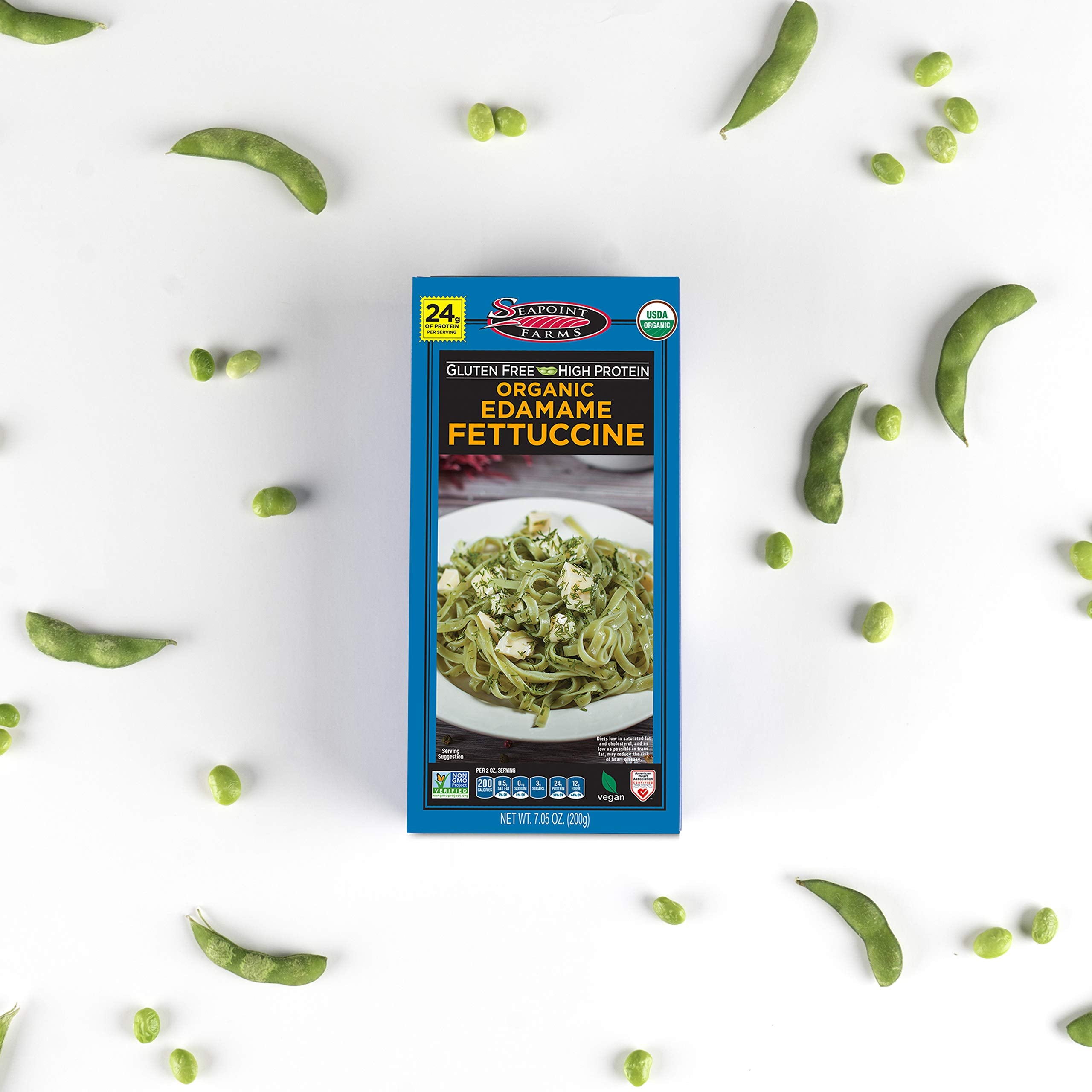 Noodles in sauce demonstrate 24g protein per serving