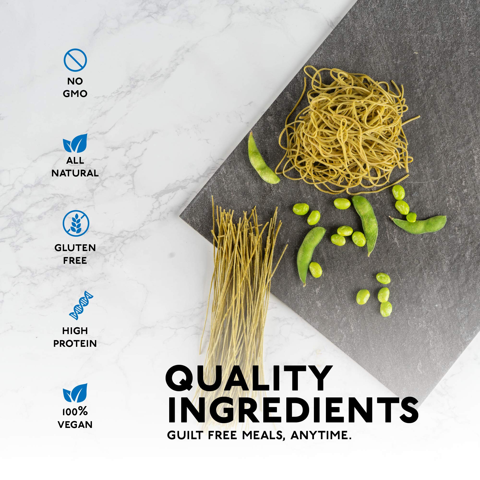 Kid-friendly Seapoint Farms Edamame Spaghetti served as a quick weeknight meal