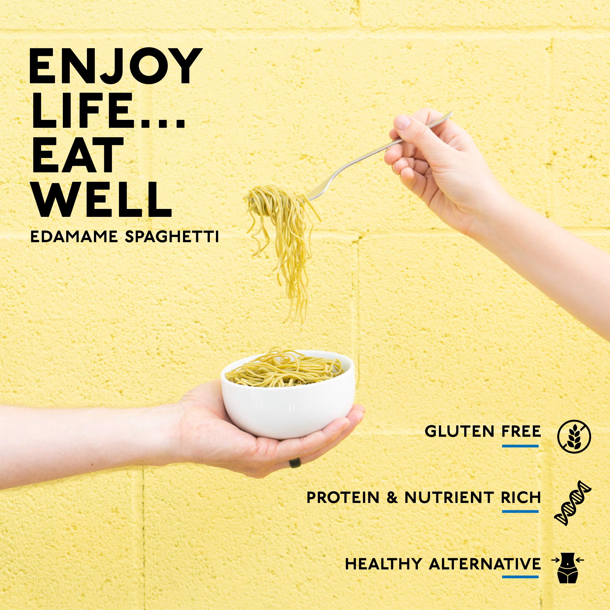 Pantry scene with Seapoint Farms Edamame Spaghetti showing convenient, shelf-stable pasta