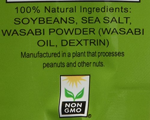 Seapoint Farms edamame wasabi dry-roasted packs front view, ideal for grab-and-go snacking.