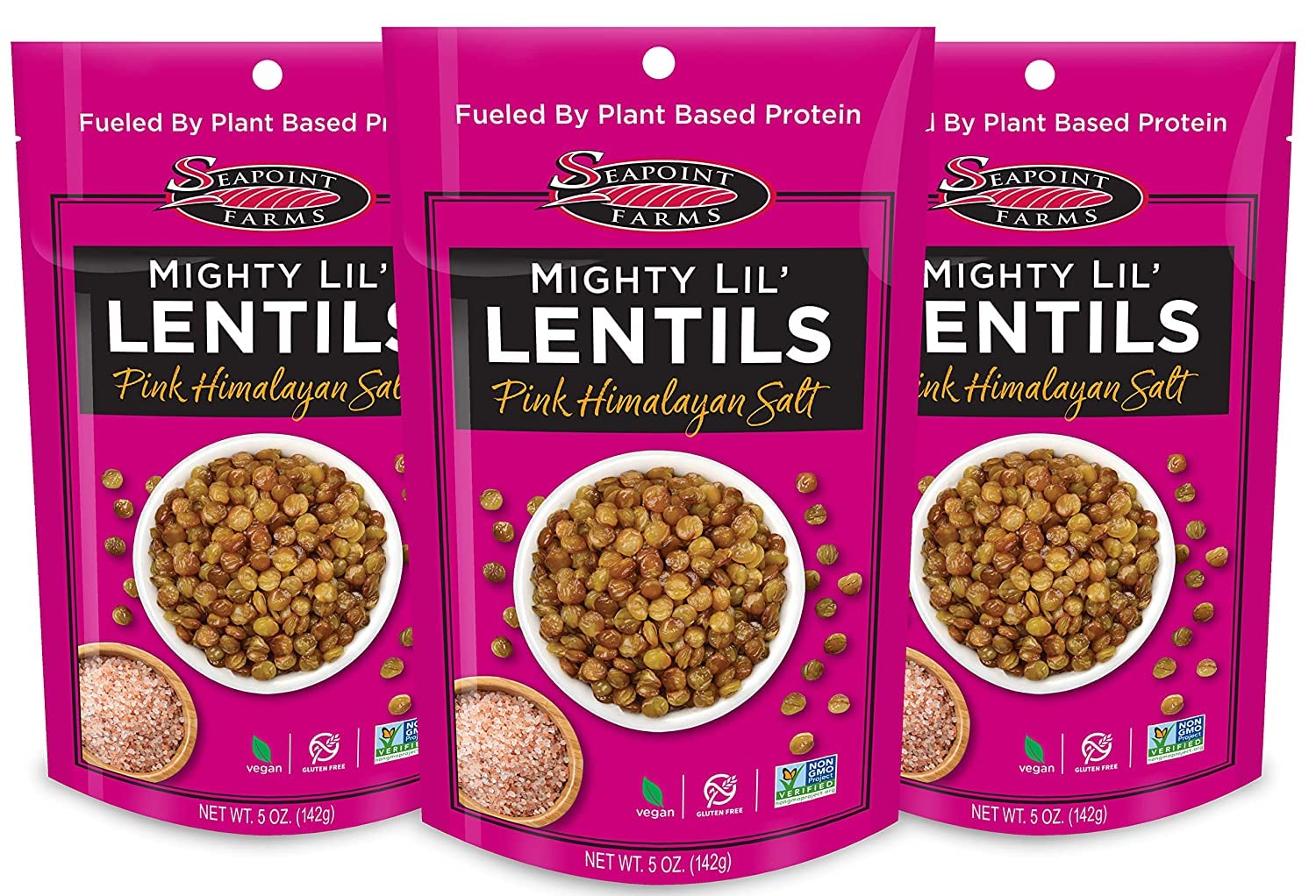SEAPOINT FARMS Mighty Lil' Lentils front-pack for convenient, on-the-go snacking