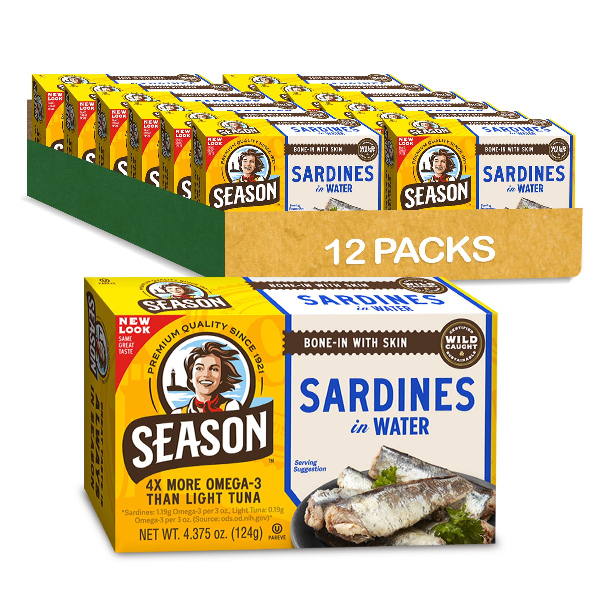 SEASON sardines in water in a wild-caught can offer lean protein and flavor.