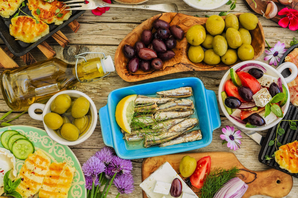 Season Sardines beside a fresh salad, showcasing versatile canned protein.