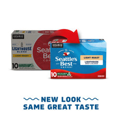 Seattle's Best Lighthouse Blend brewed cup exudes smooth, balanced flavor.