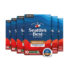 Seattle's Best Breakfast Blend box of 60 K-Cups for quick mornings.