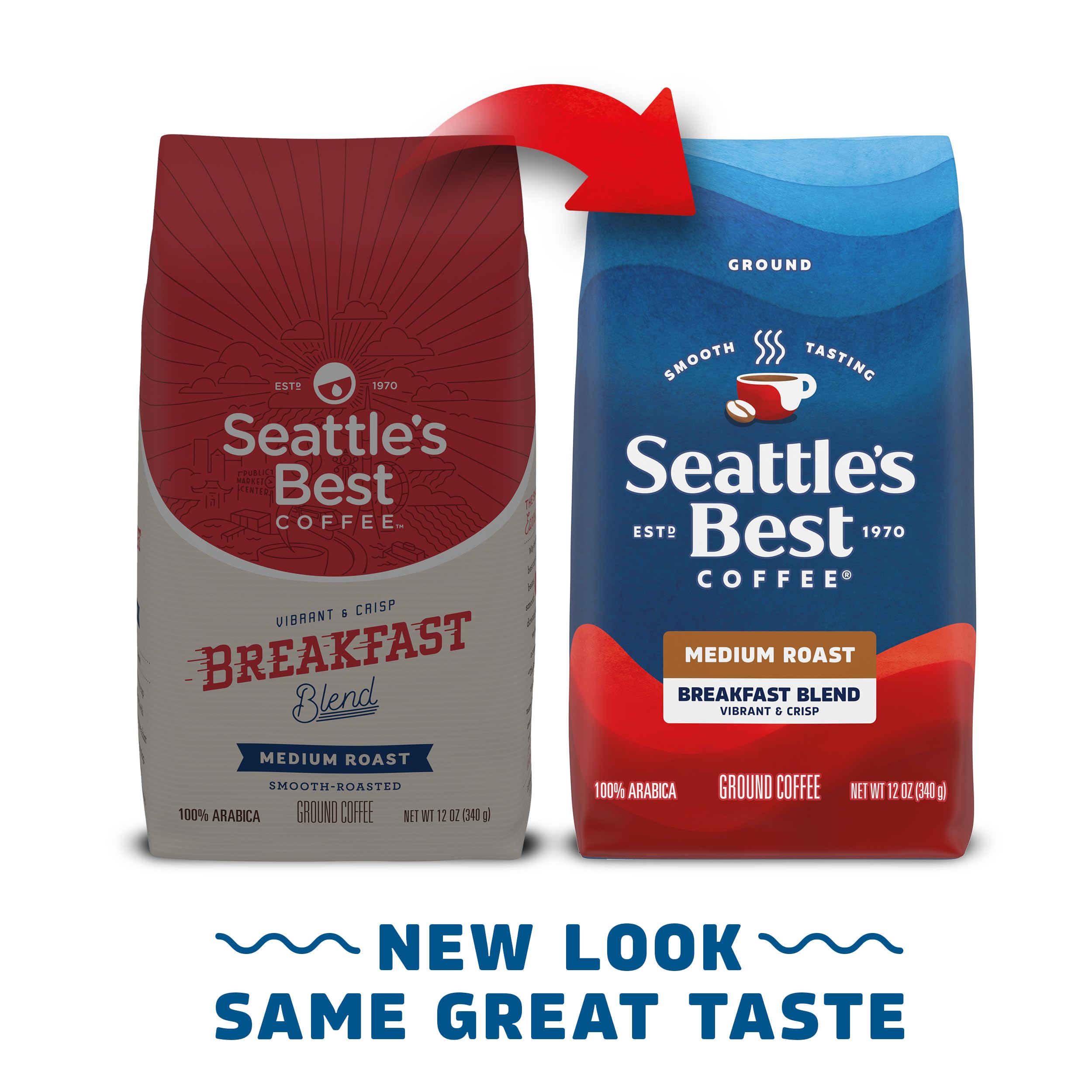 Seattle's Best Coffee Breakfast Blend brew-ready cup shows bright, crisp flavor