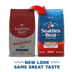 Seattle's Best Coffee Breakfast Blend brew-ready cup shows bright, crisp flavor