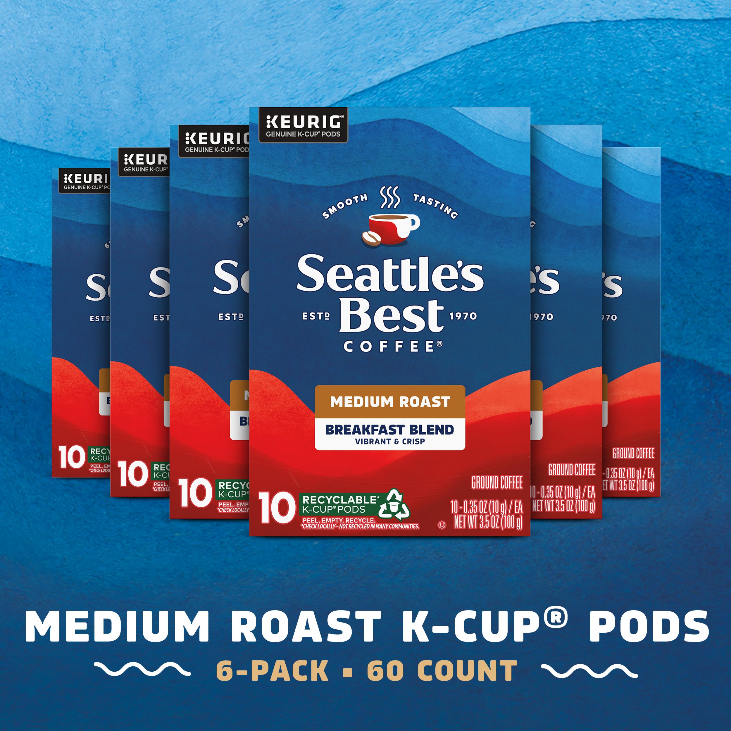 Seattle's Best Breakfast Blend K-Cup brewed into a quick, balanced cup.