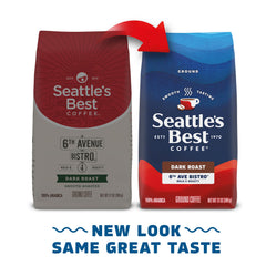 Seattle's Best Coffee 6th Ave Bistro bag showcases bold, roasty notes for morning rituals.