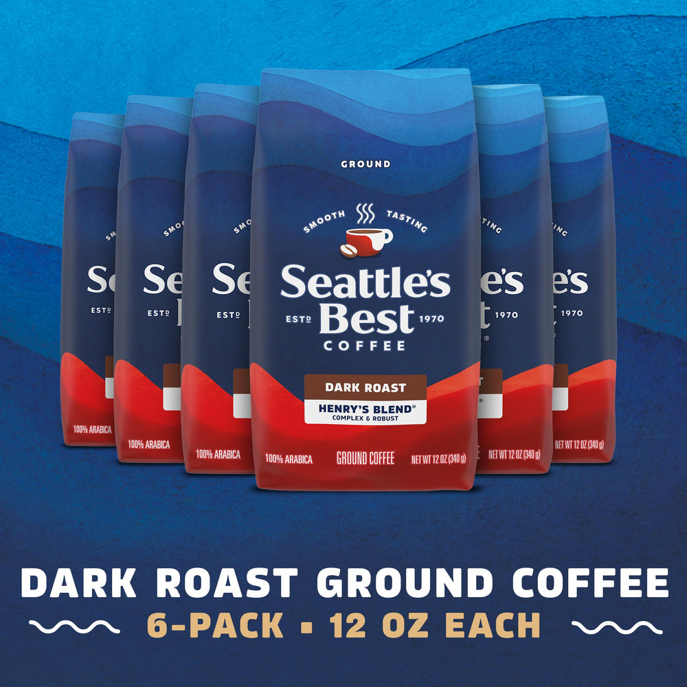 Seattle's Best Coffee Henry's Blend Arabica Latin America beans provide consistent richness.