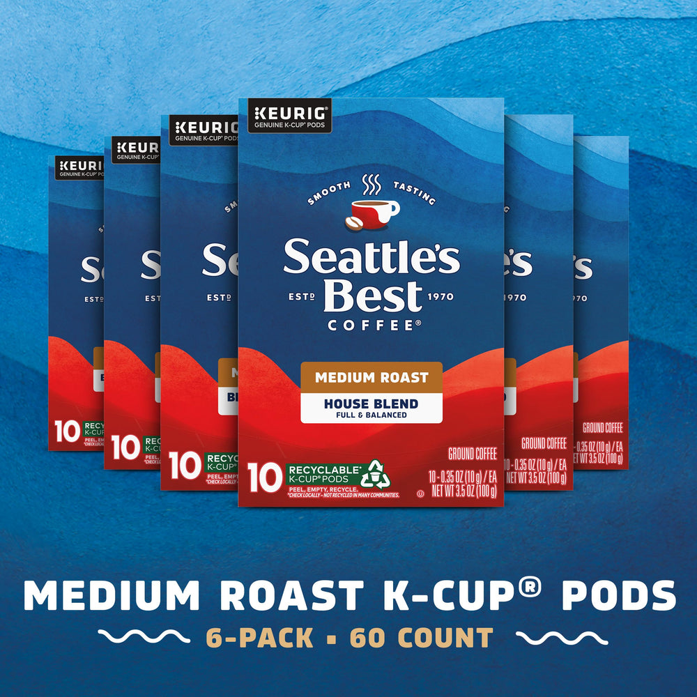 Seattle's Best Coffee House Blend K-Cup pods ready for single-serve brewers