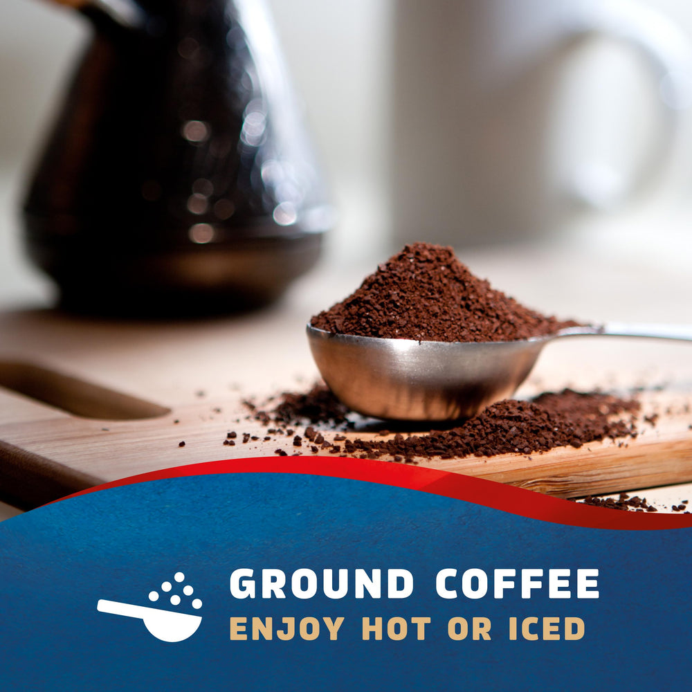 Steaming Seattle's Best Portside decaf cup, inviting aroma for late evenings.