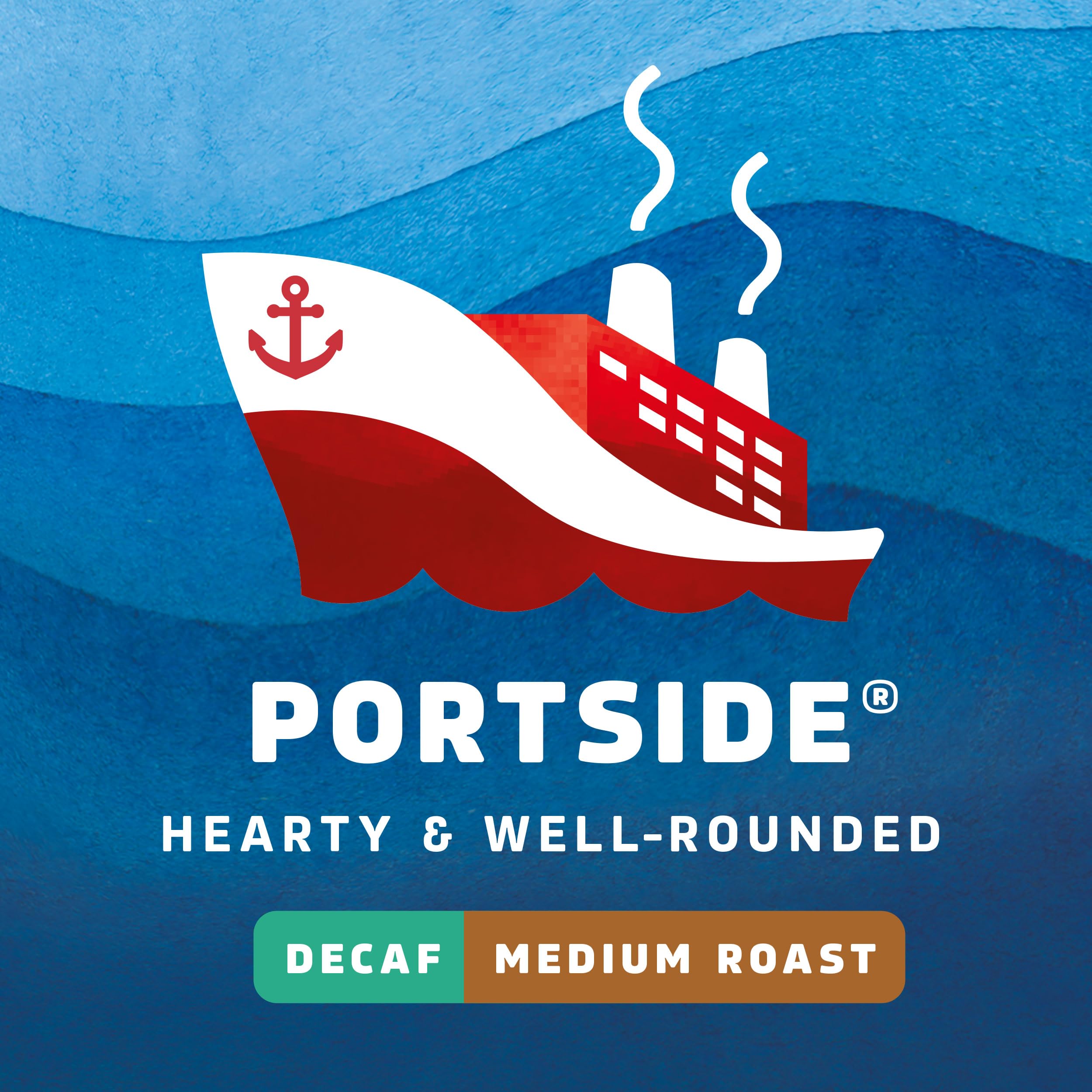 Six-pack display of Seattle's Best Portside Decaf for convenient mornings.