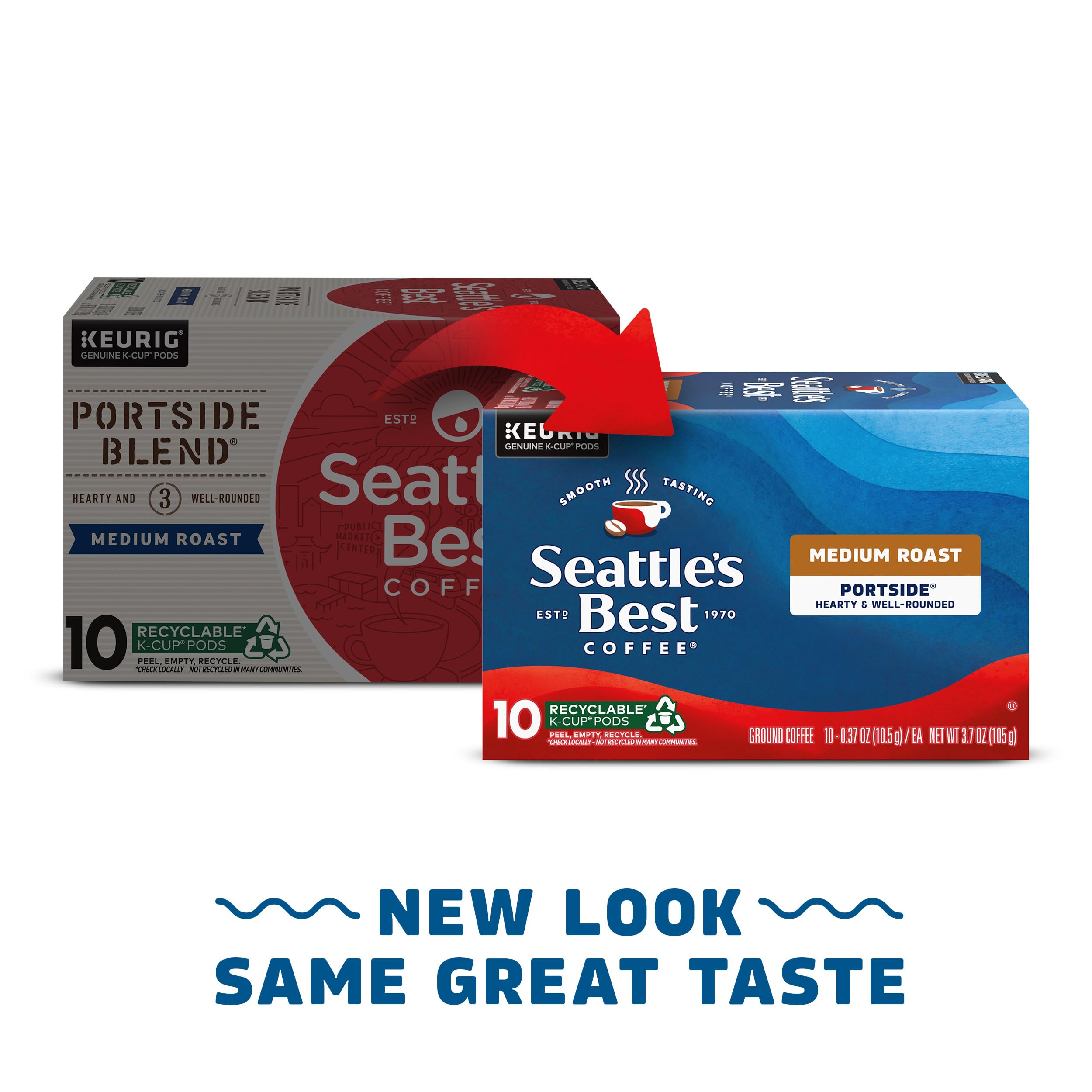 Seattle's Best Portside Arabica beans close-up
