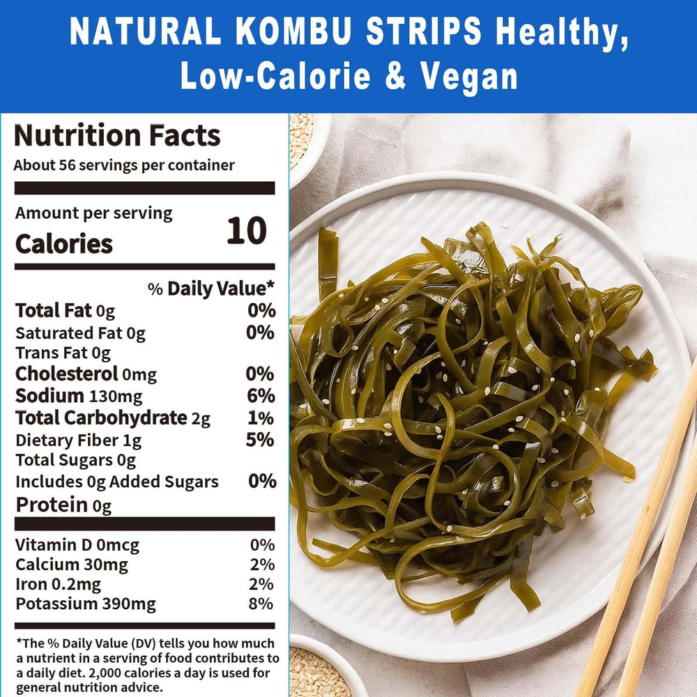 SEAYOFA sun-dried kombu strips rich in natural umami for miso broth.