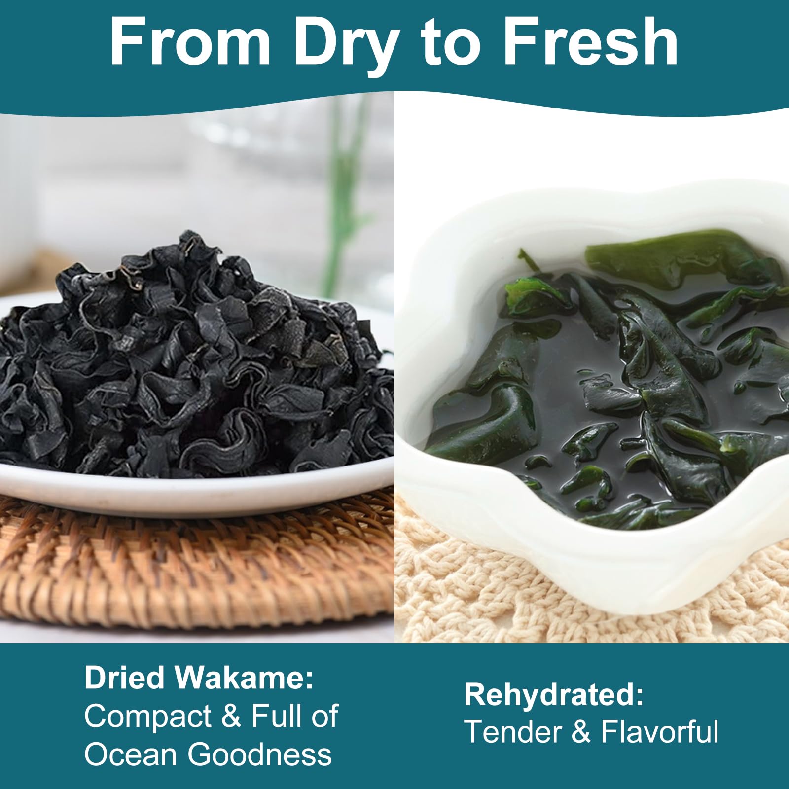 SEAYOFA wakame for camping meals provides shelf-stable sea flavor.