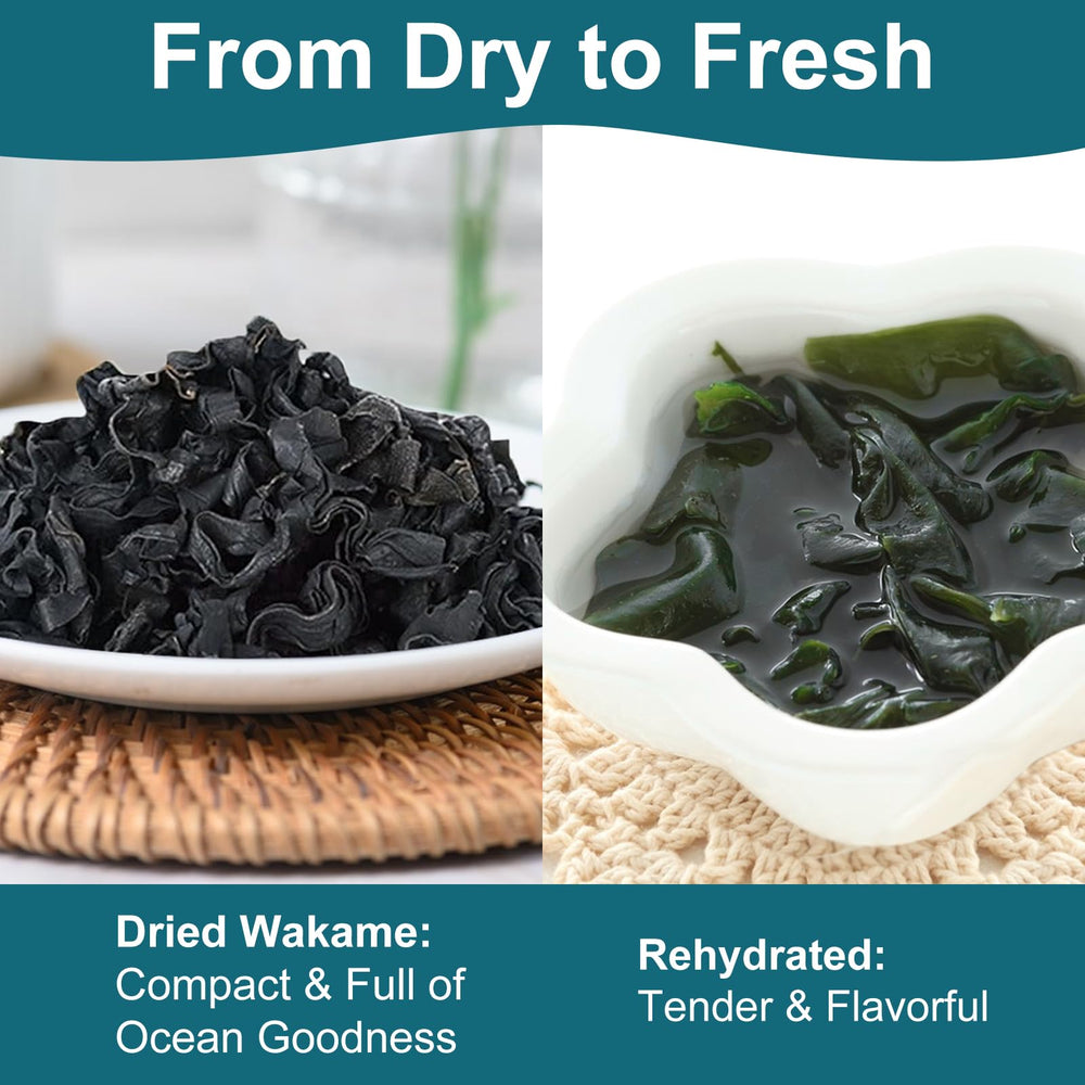 SEAYOFA wakame for camping meals provides shelf-stable sea flavor.