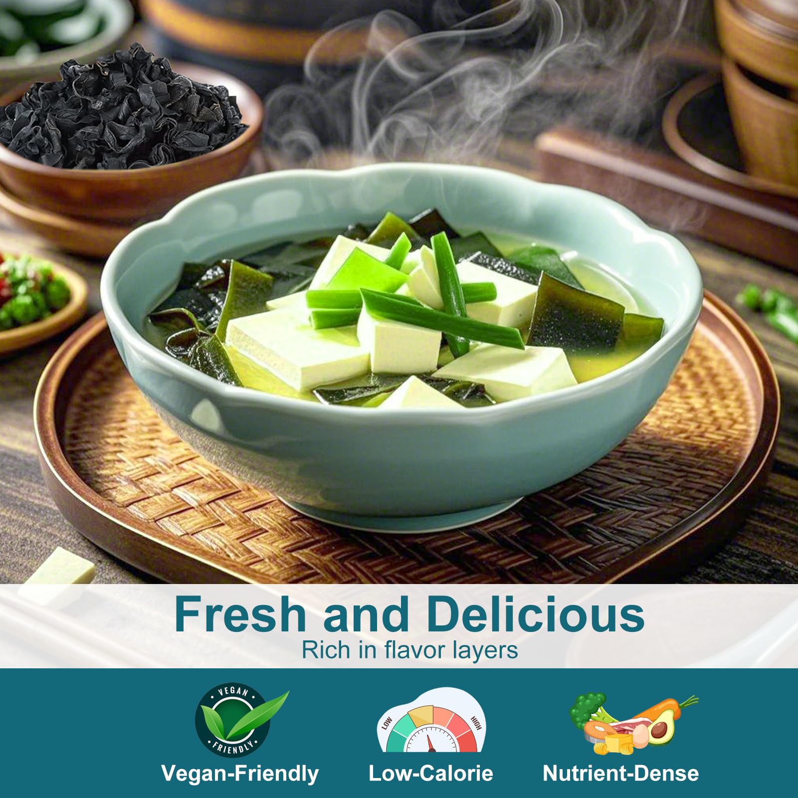 SEAYOFA wakame used as a ramen topping for extra body.
