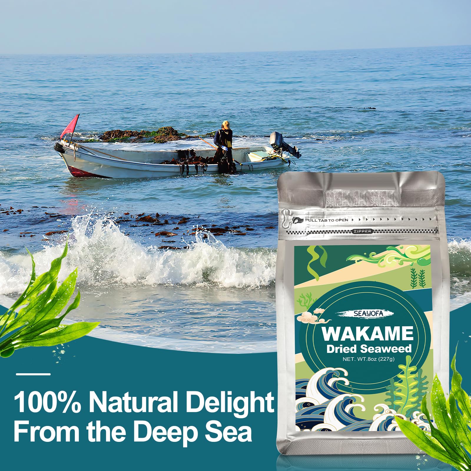 SEAYOFA wakame in seaweed salad preparation adds texture and depth.