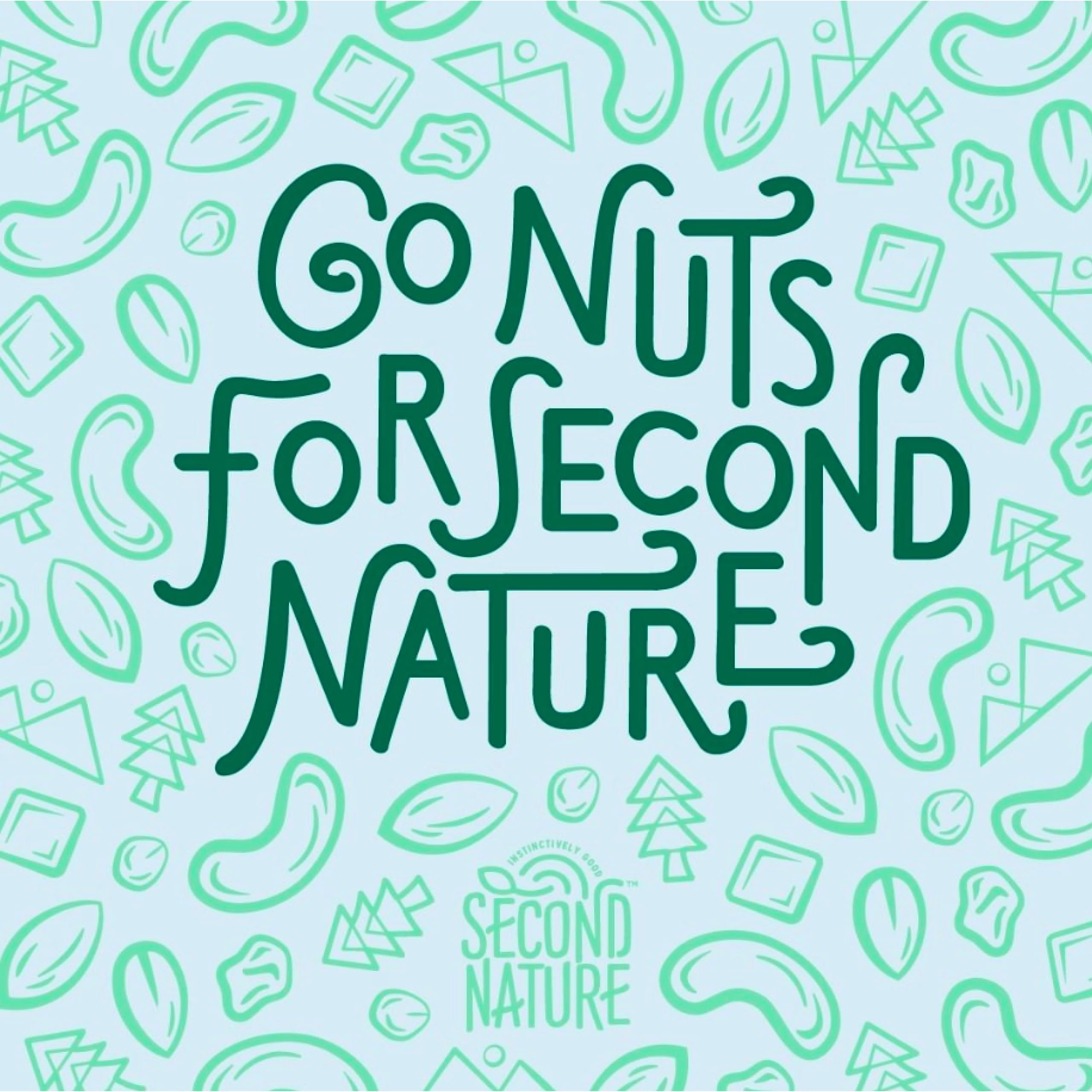 Second Nature gluten-free and non-GMO label emphasizes mindful snacking options.