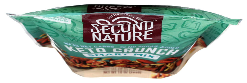 Second Nature Keto Crunch dark chocolate drops—low-carb satisfying bite.