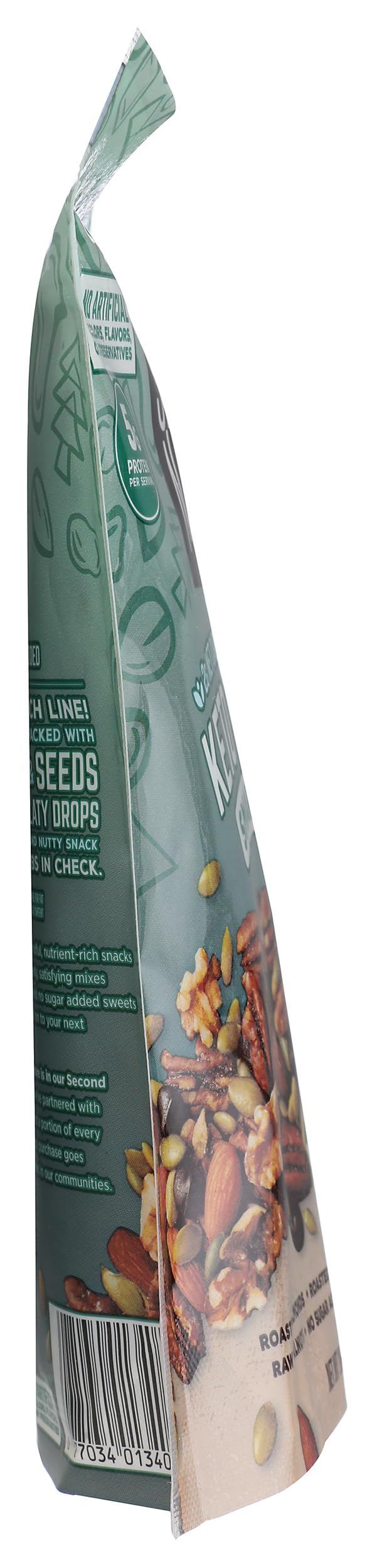Second Nature Keto Crunch gluten-free badge—trusted gluten-free snack.