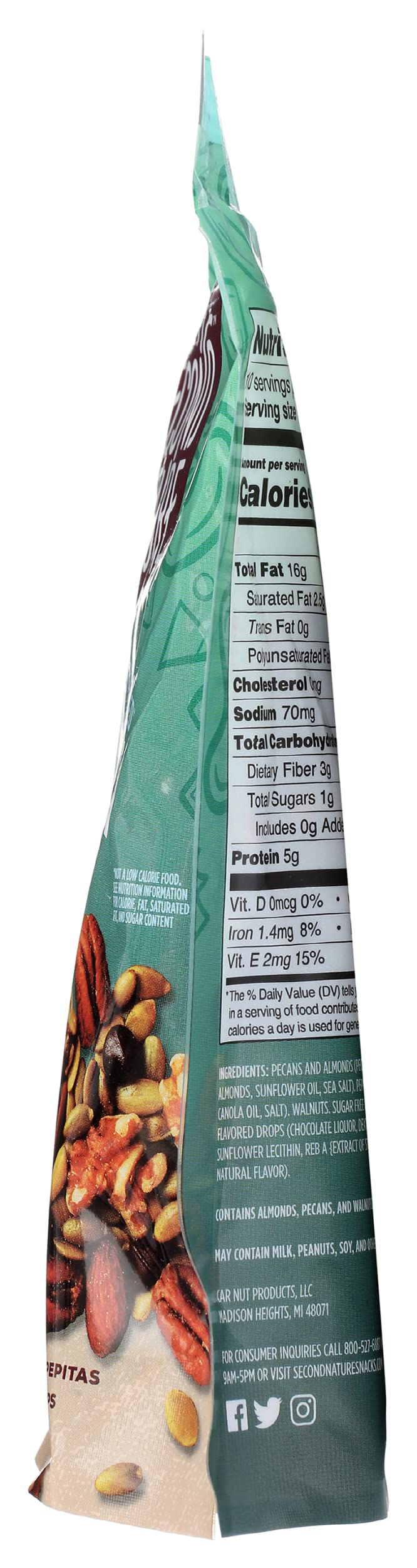 Second Nature Keto Crunch pepitas and seeds—fiber-rich crunch for fullness.