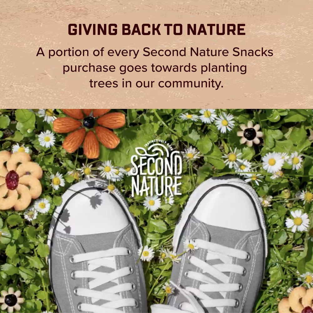 Second Nature nuts blend featuring almonds, cashews, pecans for a satisfying crunch